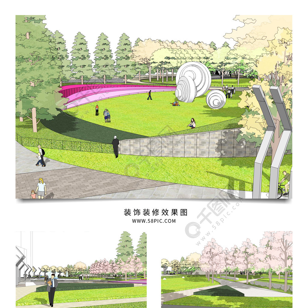 公園景觀設(shè)計(jì)SU模型設(shè)計(jì)圖免費(fèi)下載_skp格式_編號35040902