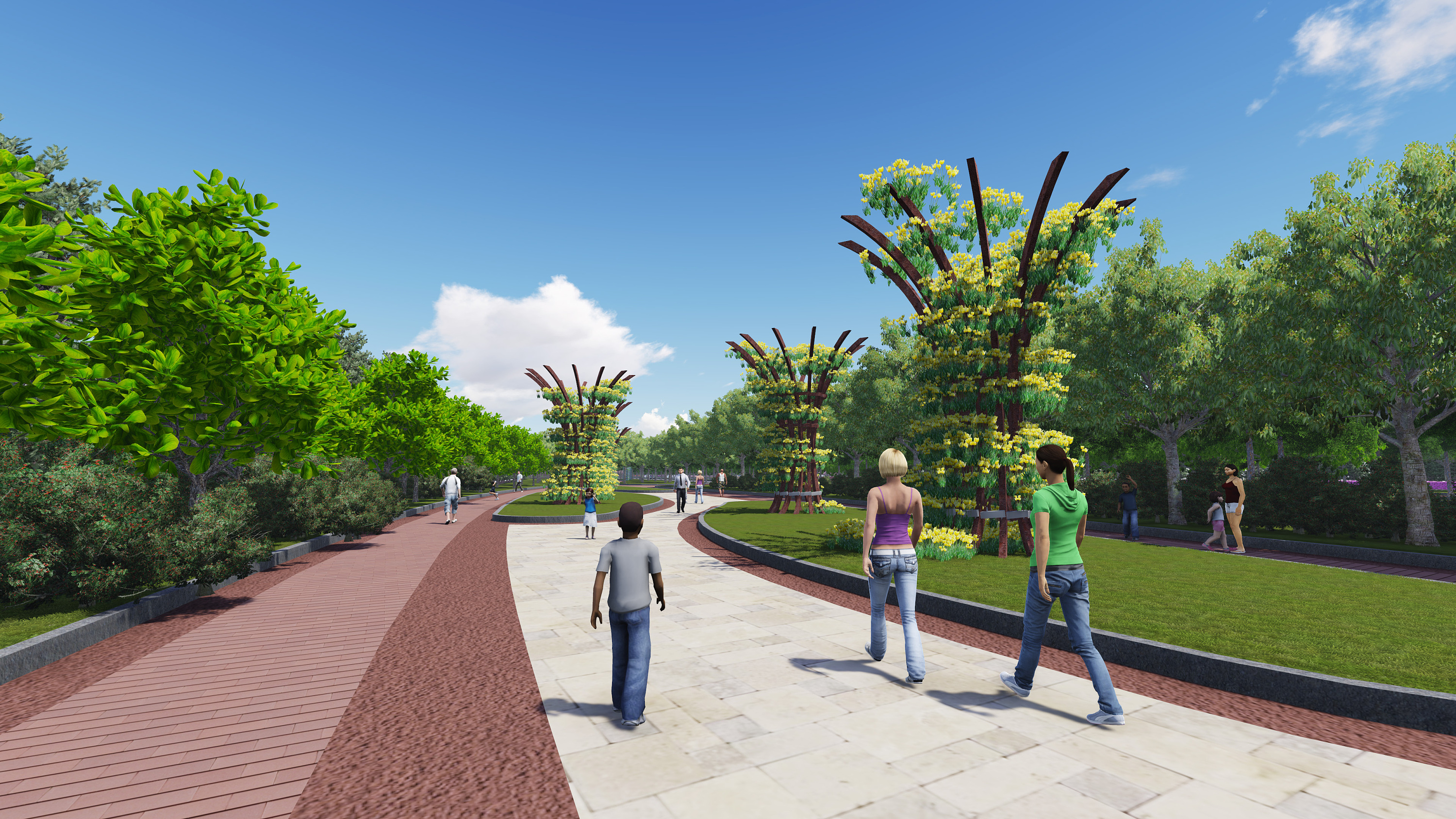 一條道路兩側(cè)景觀設(shè)計(jì)