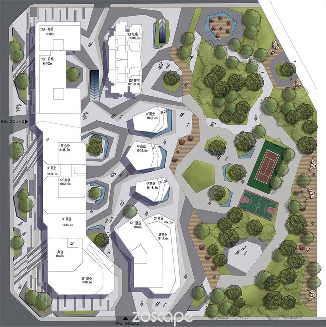 度假酒店景觀設(shè)計平面圖