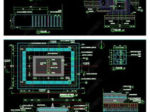 精品景觀小品噴泉水景鏡面水景觀cad施工圖設(shè)計平面圖下載