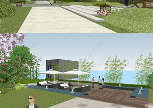 中式風(fēng)格屋頂花園景觀酒店景觀設(shè)計(jì)su模型模型下載